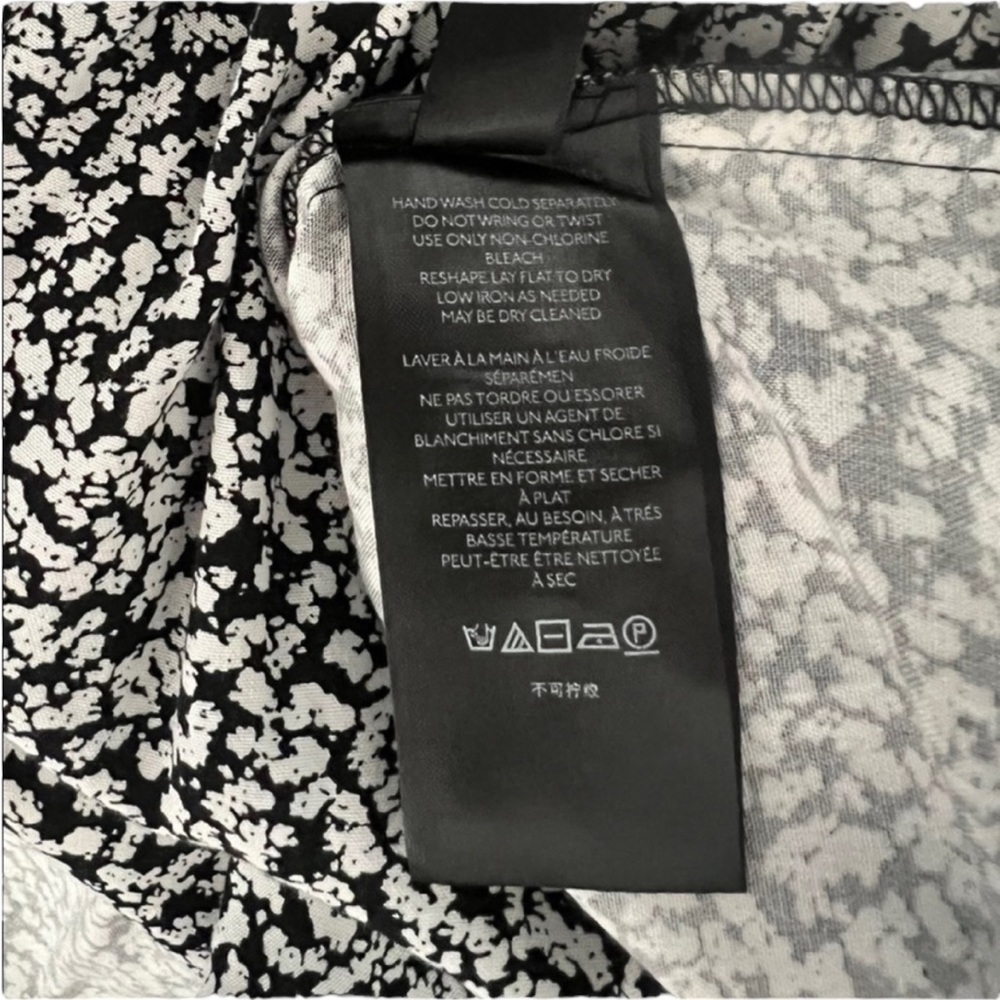 Free People Short Sleeve Tear Drop Back Black & White Dress - Size Small - Picture 11 of 15